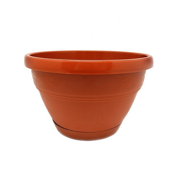 Ghiveci lalea din plastic, Culoare teracota, 4.5l, 24 cm