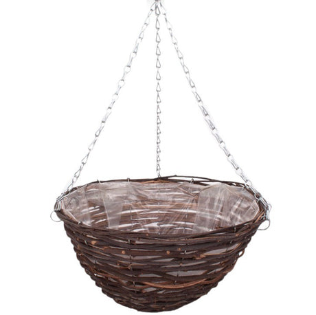 Ghiveci suspendat decorativ cu lant, Rachita, 36x16x55 cm