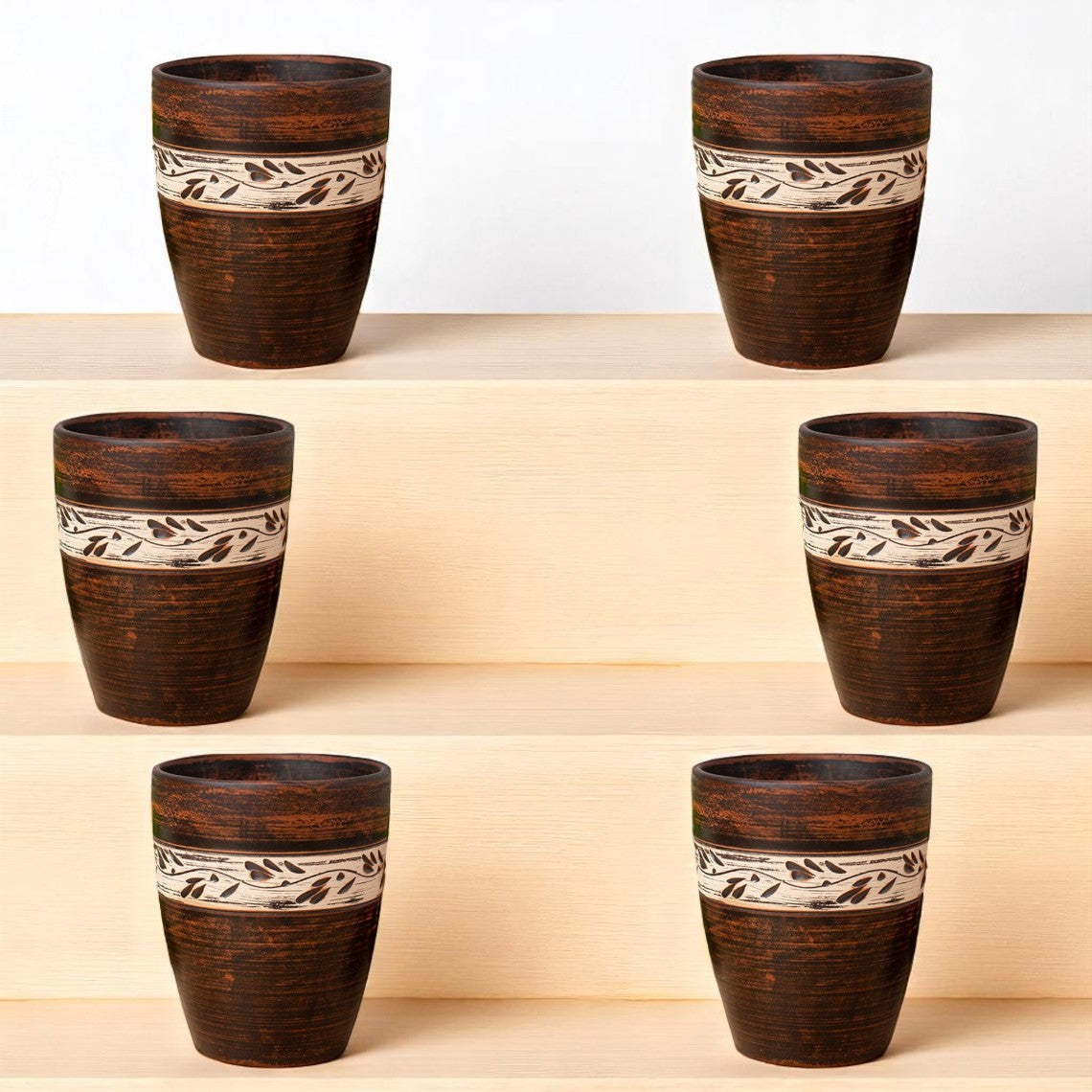 Pahar Lut angob pictat manual , 350 ml