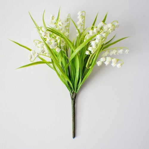 Fir/Buchet 5 floari artificiala – Lacramioare/Margaritar, 35 cm