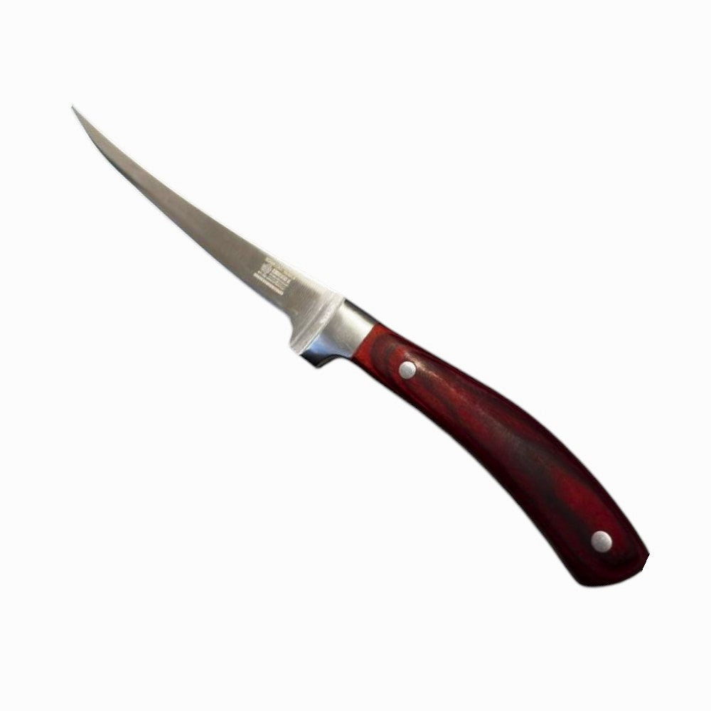Cutit Profesional pentru Filetat si Taiat, Otel, Maner din lemn rosiatic, 31/ Lama 18 cm