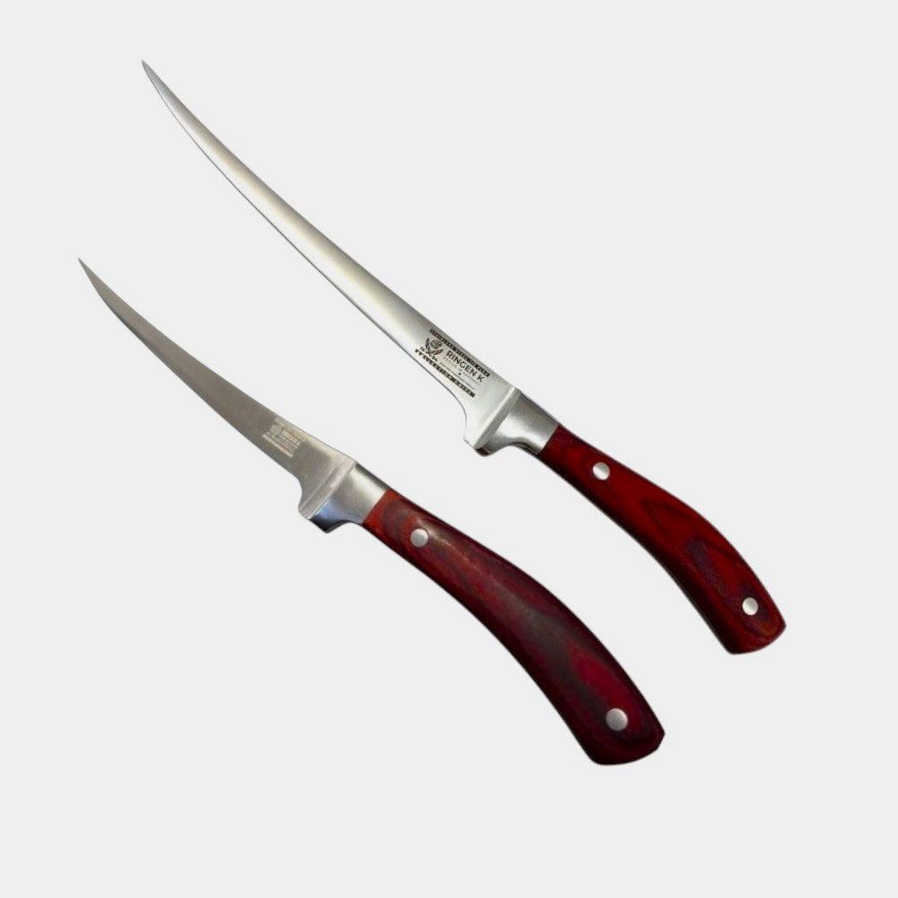 Cutit Profesional pentru Filetat si Taiat, Otel, Maner din lemn rosiatic, 31/ Lama 18 cm