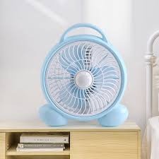 Mini Ventilator Electric de Birou ,Albastru, 25x20 cm