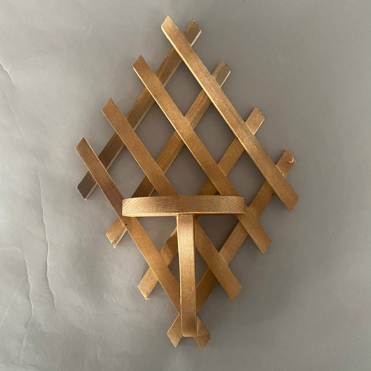 Suport de perete pentru ghiveci, Lemn, 22x29x14 cm