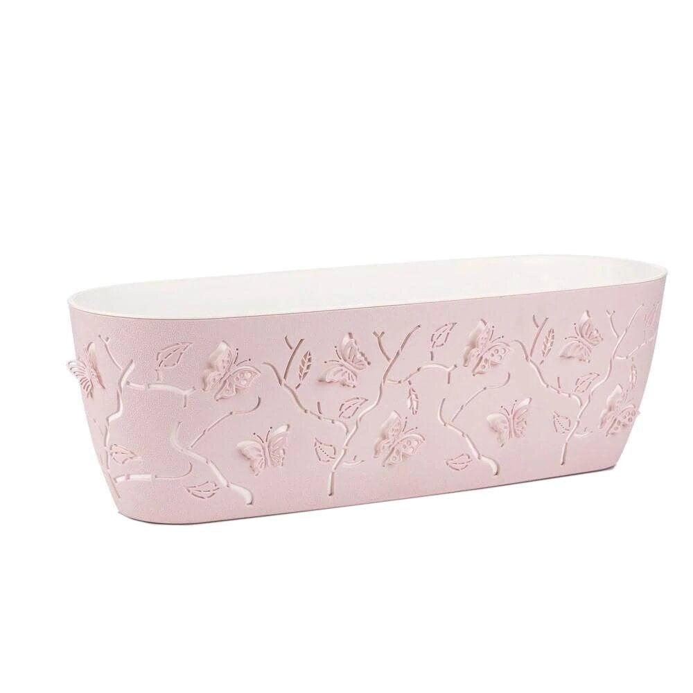 Jardiniera 3D cu Fluturi, Polipropilena, pamant, flori, gradina, casa