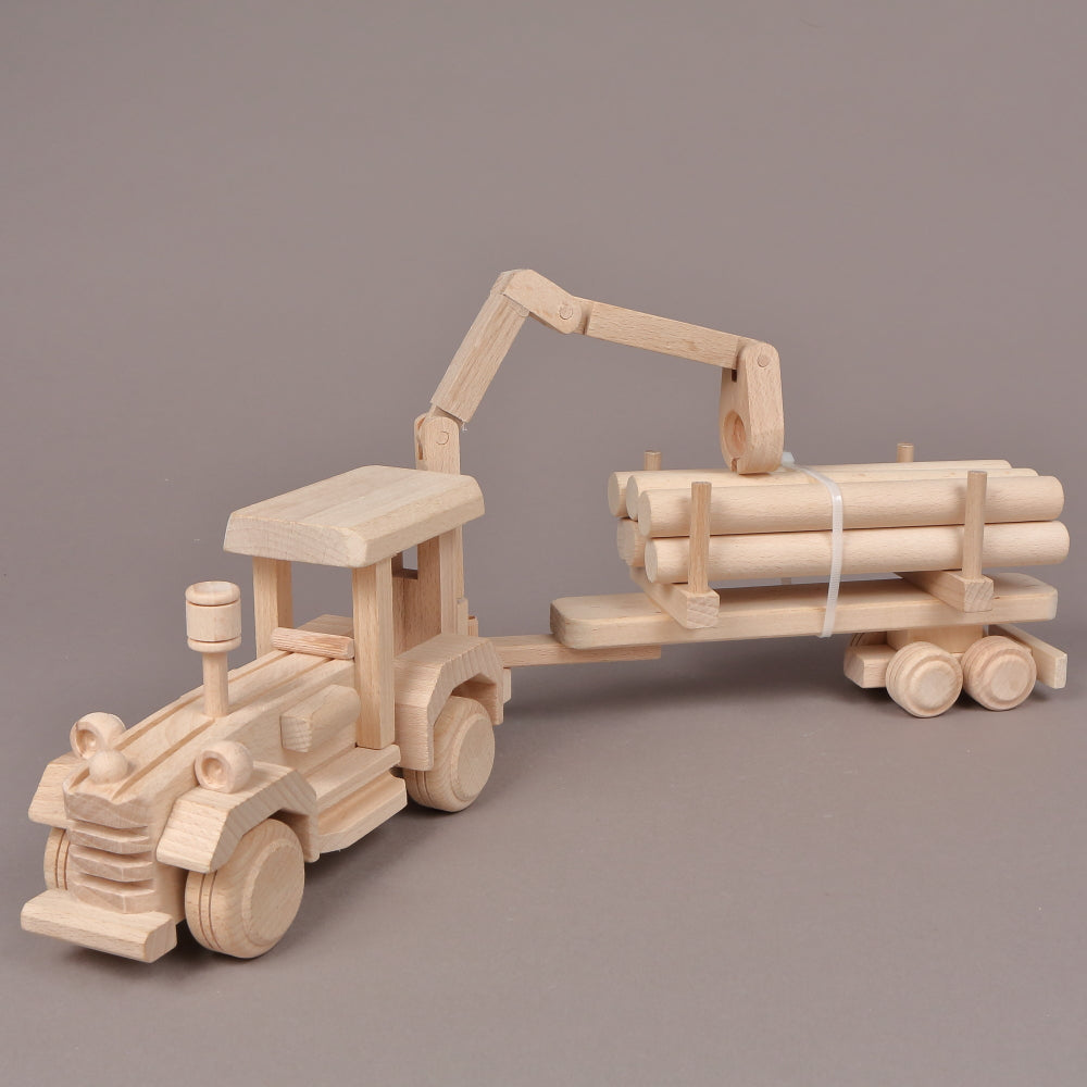 Jucarie din Lemn, Camion transport Busteni, 55x13x8 cm