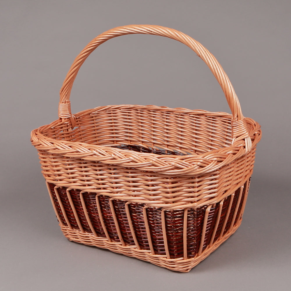 Cos de piata din Rachita, Dreptunghiular, 41x30x22 cm