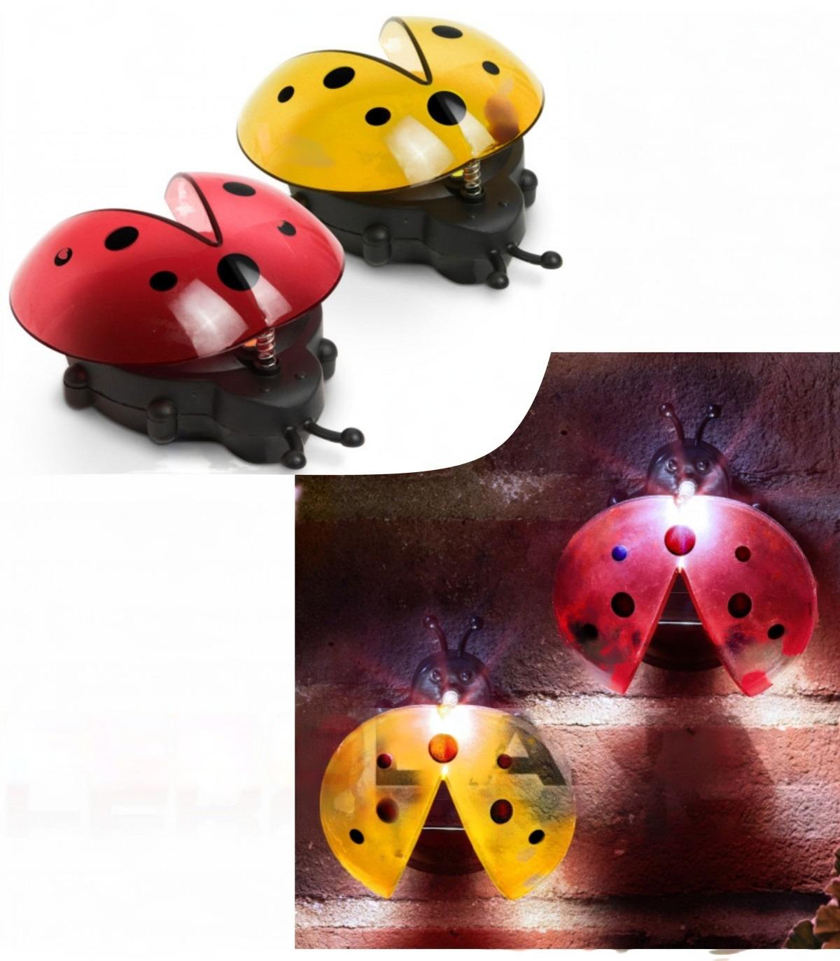 Lampa solara LED Buburuza,alb rece/galben/rosu,100 x 88 x 60 mm - 2 buc/pachet