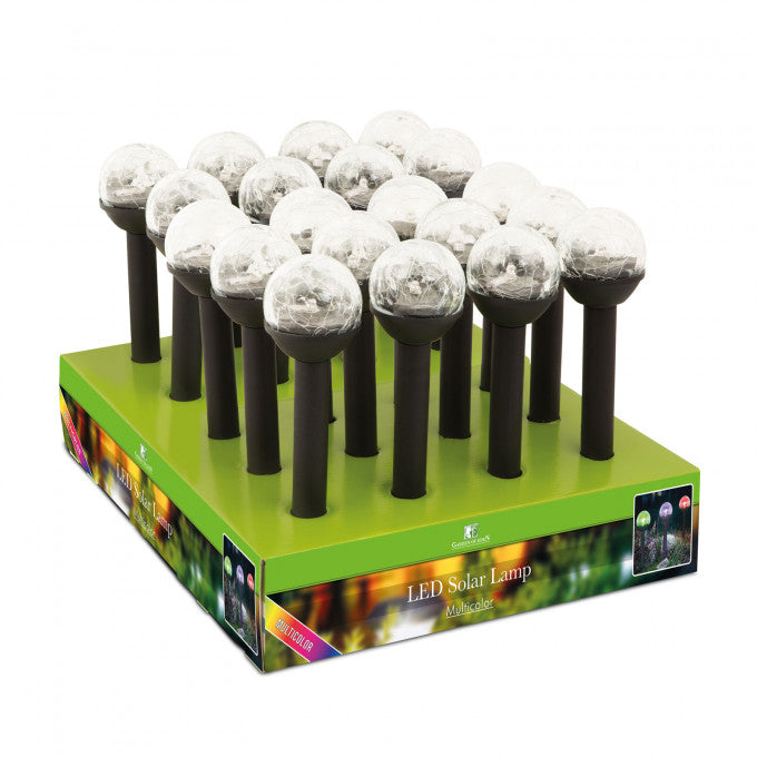 Lampa solara LED, Cristal, Multicolora, 23 cm