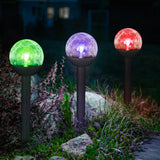 Lampa solara LED, Cristal, Multicolora, 23 cm