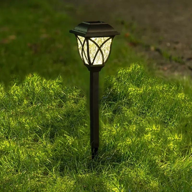 Lampa solara LED tip Felinar, PVC+Metal, 44x10cm