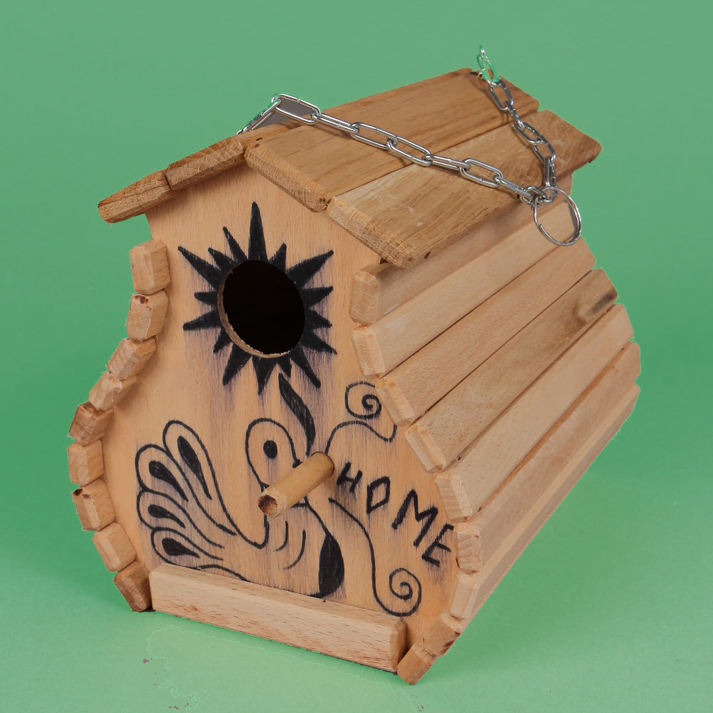 Casuta din Lemn pentru pasari, 20x20x17 cm