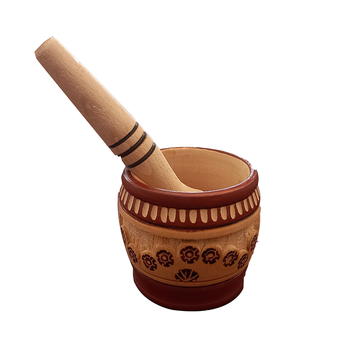 Mojar cu Pistil din Lemn, 9x9 cm