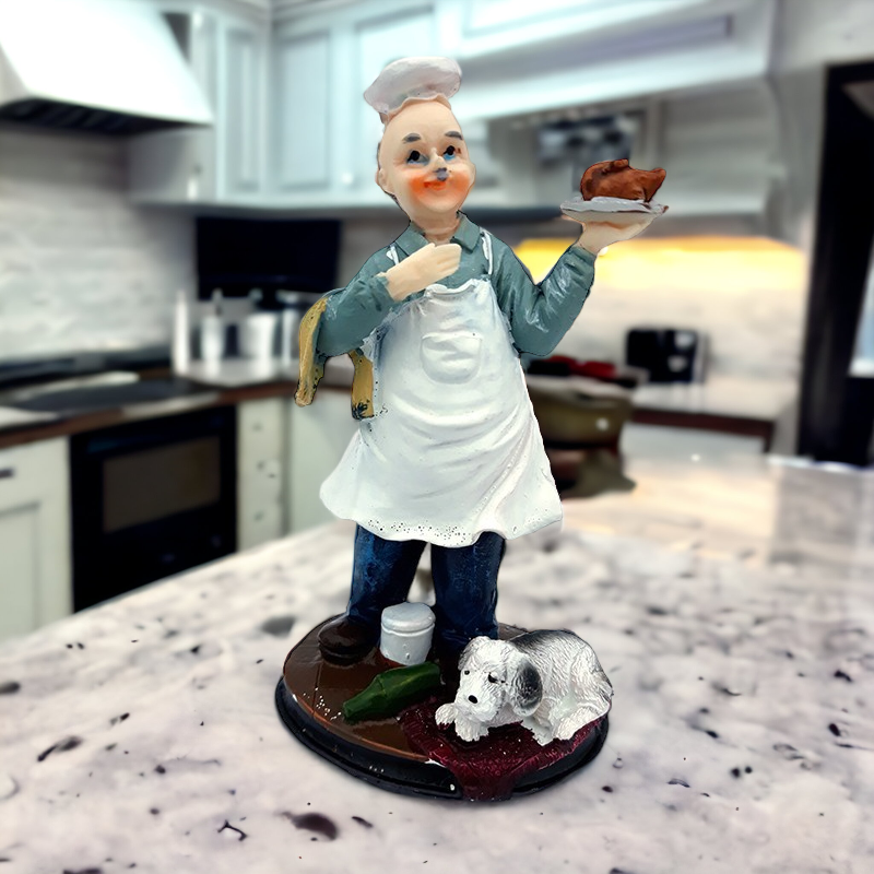 Figurina Mos Bucatar, Rasina, 6x12 cm