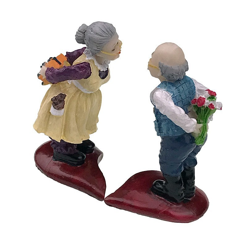 Figurina Bunic si Bunica Sarut, Rasina, 11x5 cm