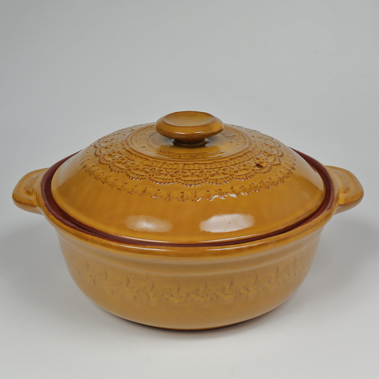 Oala pentru Sarmale cu Capac, Ceramica, Galbena, 6l