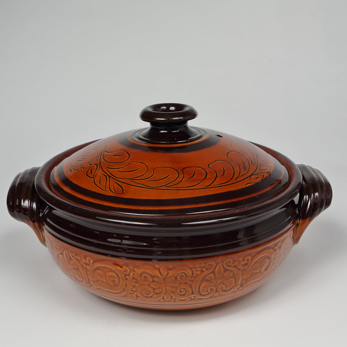 Oala pentru Sarmale cu Capac, Ceramica, Maro, 5l