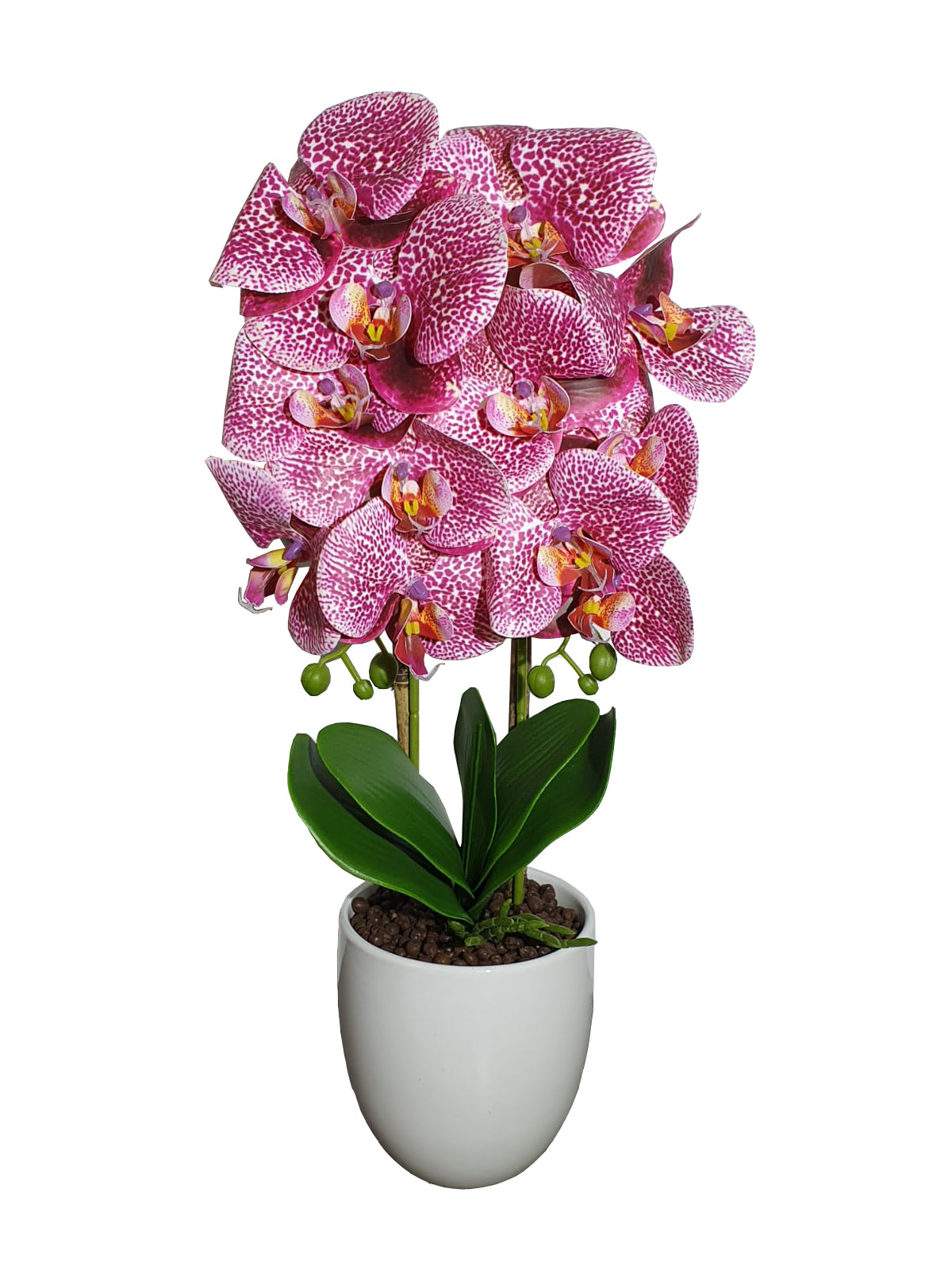 Orhidee Artificiala 2 Tije in Ghiveci Rotund , 51x13cm