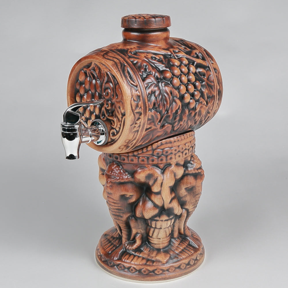 Butoi cu suport Elefanti, Ceramica, 2l