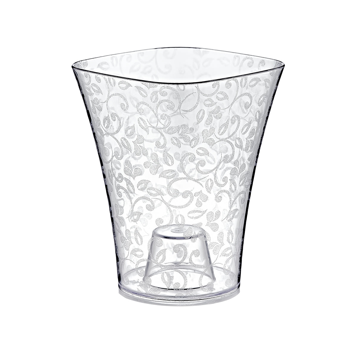 Ghiveci Transparent cu Model pentru Orhidee, 13x13x16,5 cm, casa,gradina