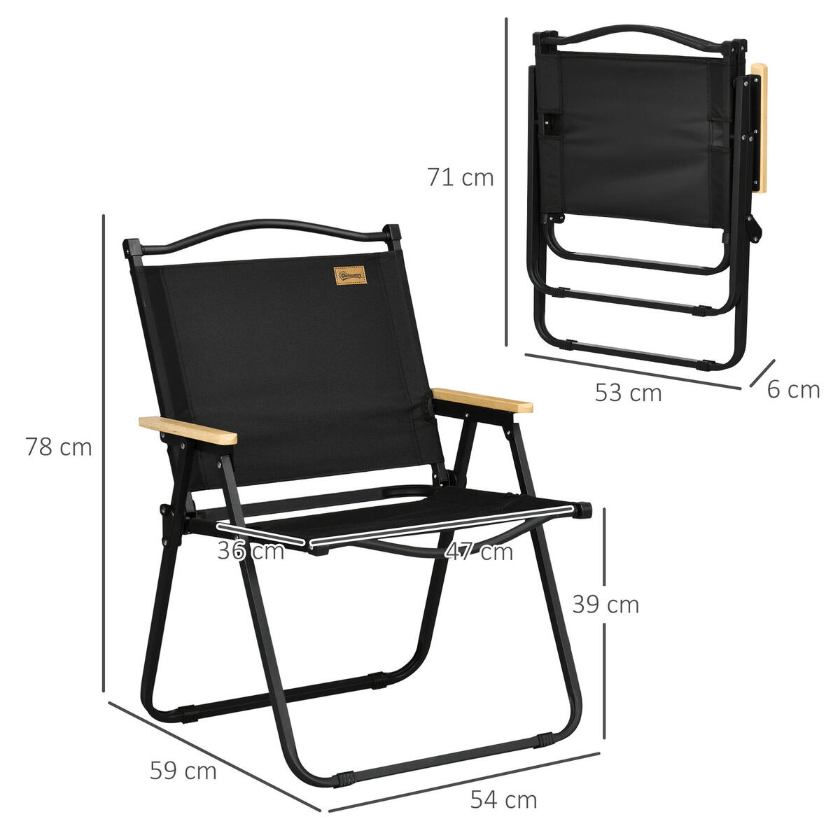 Scaun pliabil, portabil, pentru camping/picnic/gratar/pescuit, 78*59*54 cm
