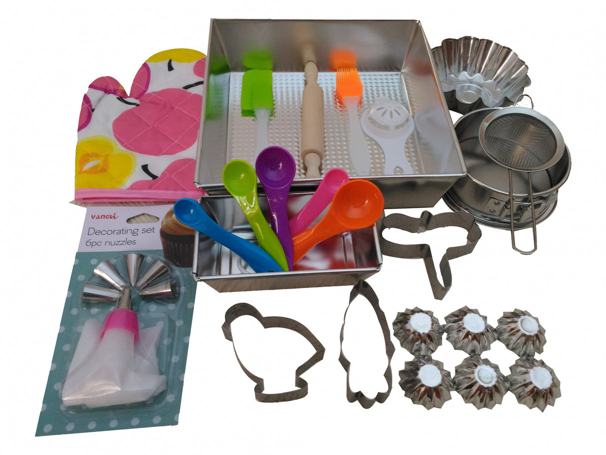 Mini Set Cofetarie, 21 de piese, pentru coacerea si ornare prajiturilor