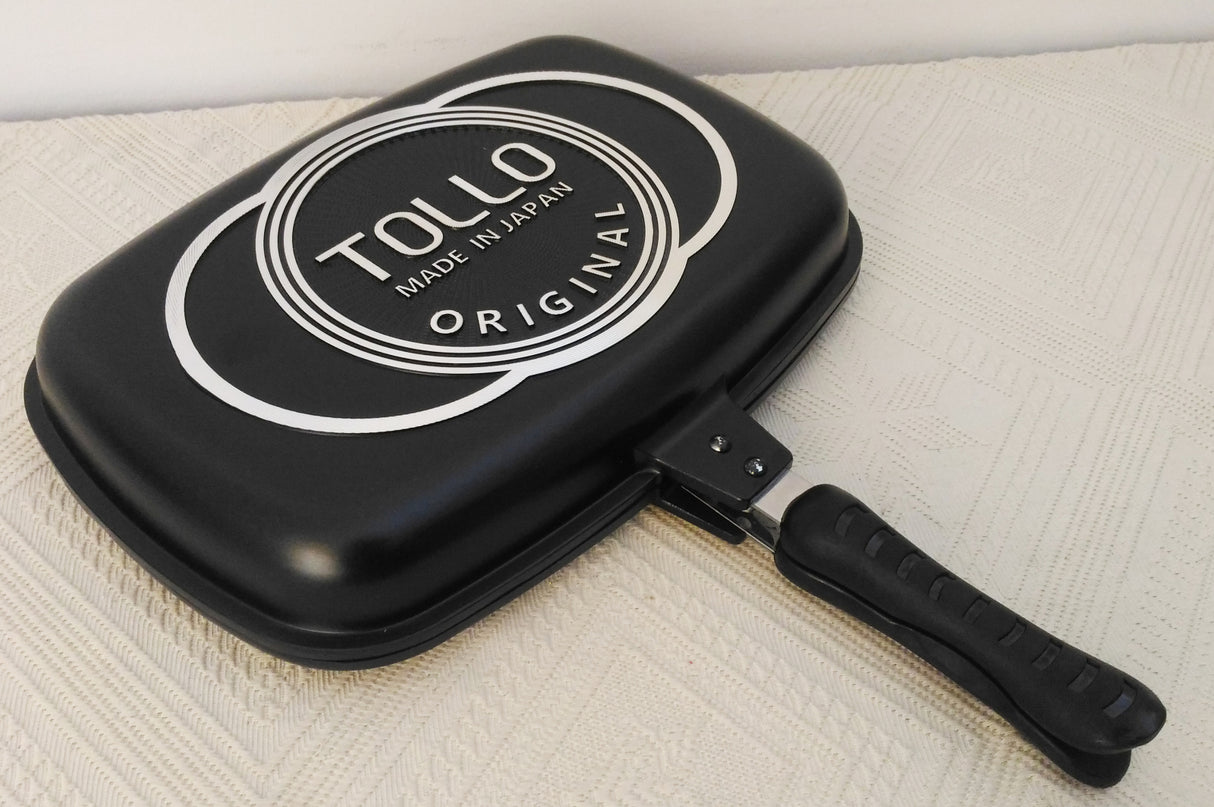 Tigaie Grill dubla Tollo din Aluminiu cu invelis antiaderent si maner cu Magnet, 36cm