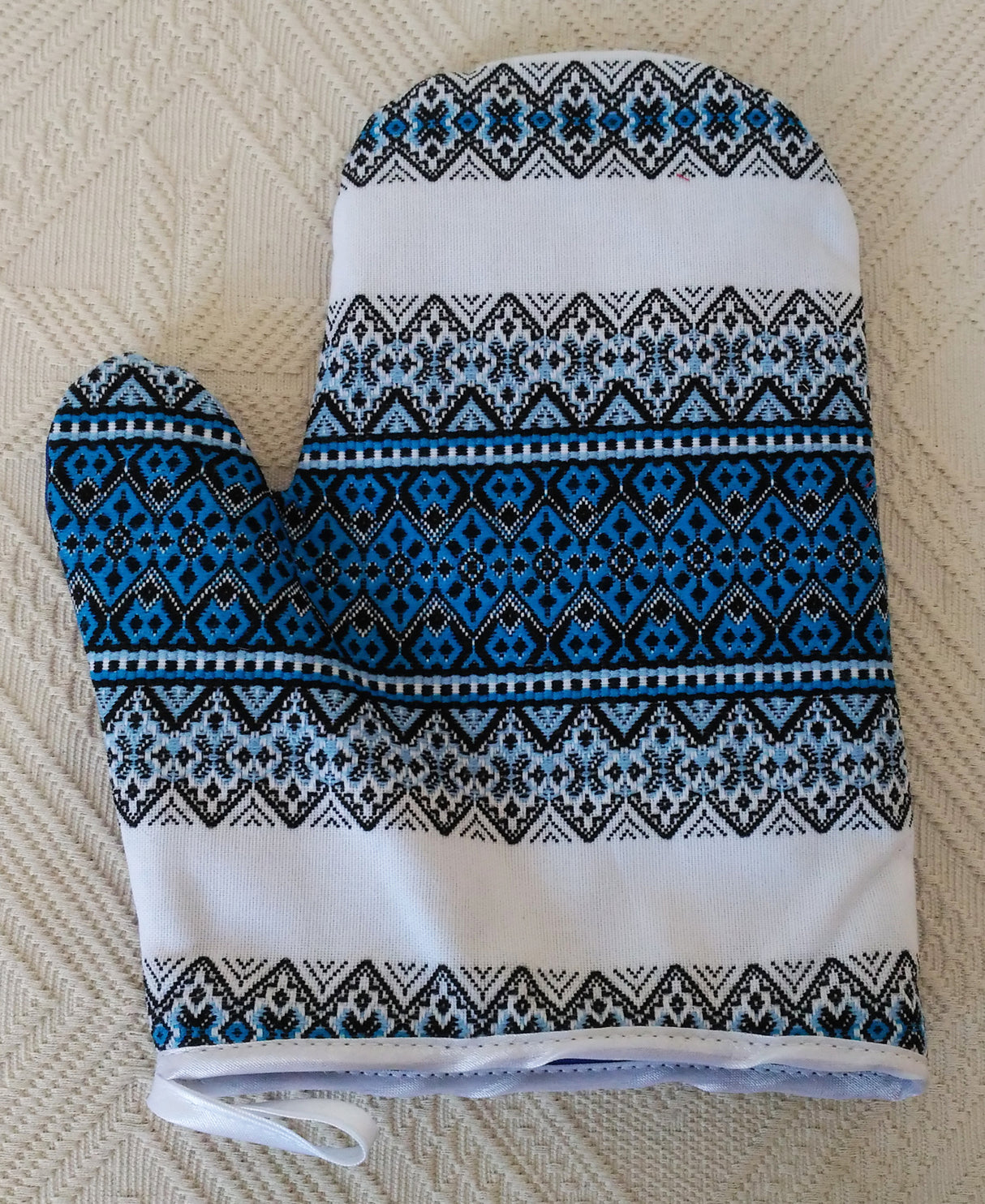 Set manusa de bucatarie din Bumbac cu 3 ustensile din Lemn