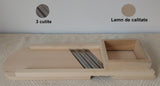 Razatoare varza cu suport din lemn, 3 cutite, 58x18.5cm