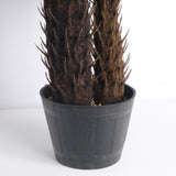 Palmier artificial in ghiveci cu doua Tulpine, 80 cm