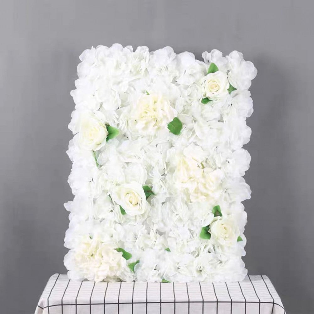 Panou cu Flori Artificiale, Alb, 40x60 cm