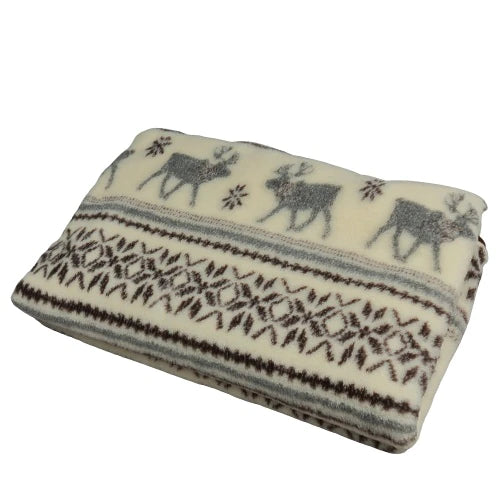 Patura din Lana Merinos, cu model, 220x200 cm