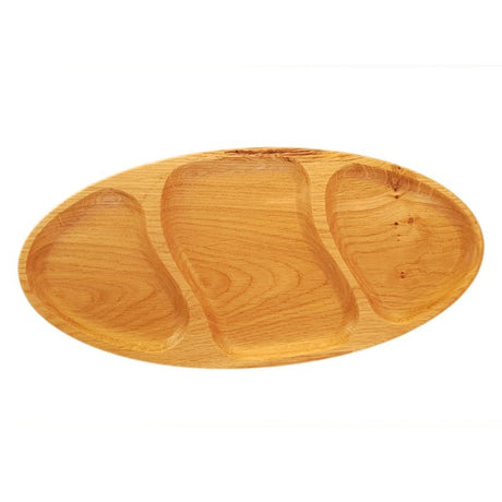 Platou din Lemn compartimentat, Oval, 46x26 cm