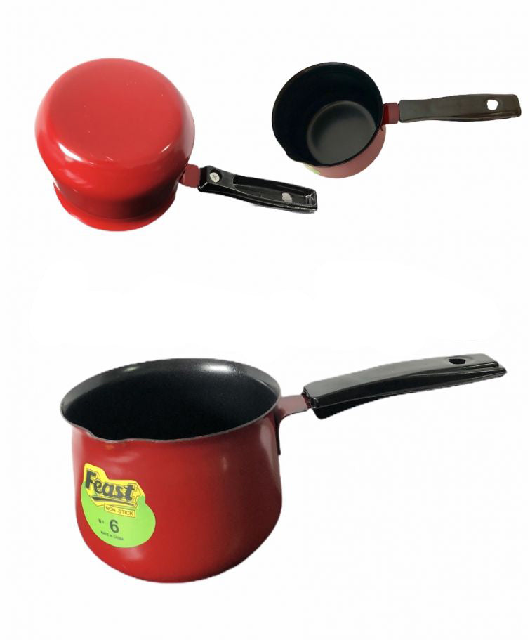 Ibric din Inox, Rosu, 9x7 cm, ceai, cafea, bucatarie, aragaz, incalzire