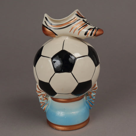 Pusculita Ceramica, Model Minge de fotbal cu Gheata, 23 cm