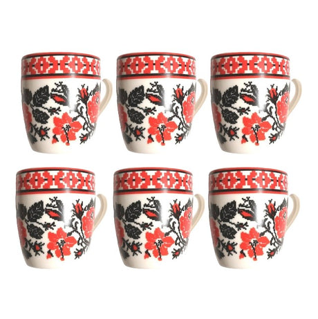 Set  6 Cani Ceramica, model Traditional, 300 ml