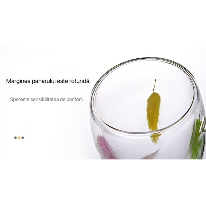 Cana pereti dubli cu Fulgi Colorati in Interior , 340 ml