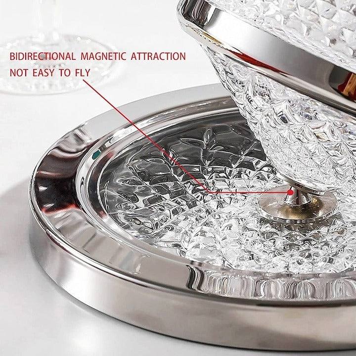 Decantor Elegant de Vin din Cristal, Rotativ, Realizat manual - 1500 ml