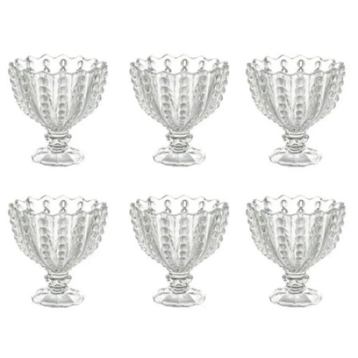 Set 6 cupe inghetata, Rayan, 180 ml