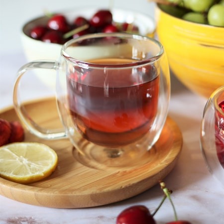 Cana de Cafea cu Pereti Dubli, Sticla Termorezistenta, 250ml ST1