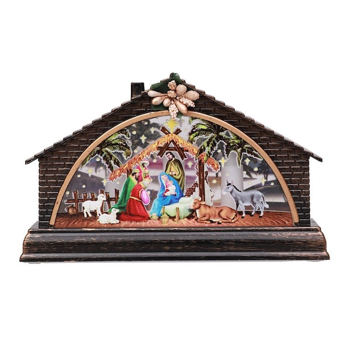 Decoratiune de Craciun, Casuta , LED, 15.5 cm