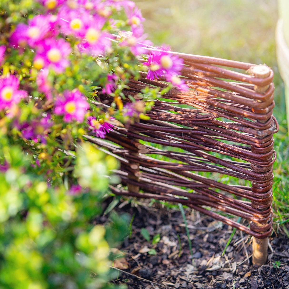 Gard din salcie-nuiele Impletit Decorativ , 110-120 cm