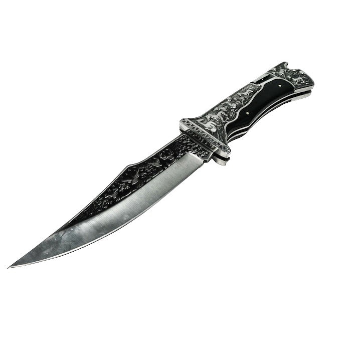 Briceag, otel inoxidabil, argintiu,husa neagra , 27.5 cm , 390 g