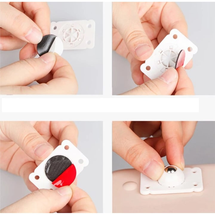 Set 4 roti cu autoadeziv pentru mutat mobila de dimensiuni mici