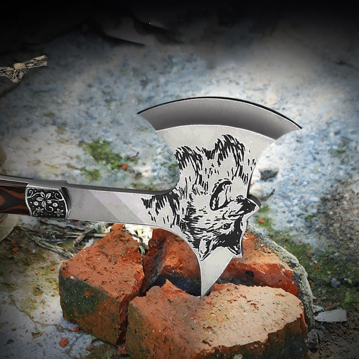 Topor Vanatoare Lup, otel inox/ lemn , 30 cm ,735 g