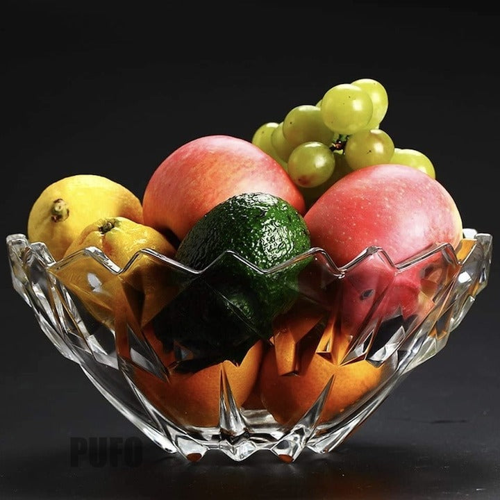 Fructiera tip Bol din Sticla pentru prajituri, torturi, fructe, aperitive, 24 cm