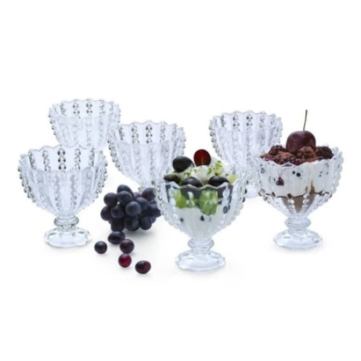 Set 6 cupe inghetata, Rayan, 180 ml
