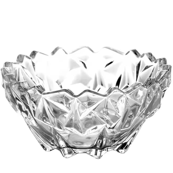 Fructiera tip Bol din Sticla pentru prajituri, torturi, fructe, aperitive, 24 cm