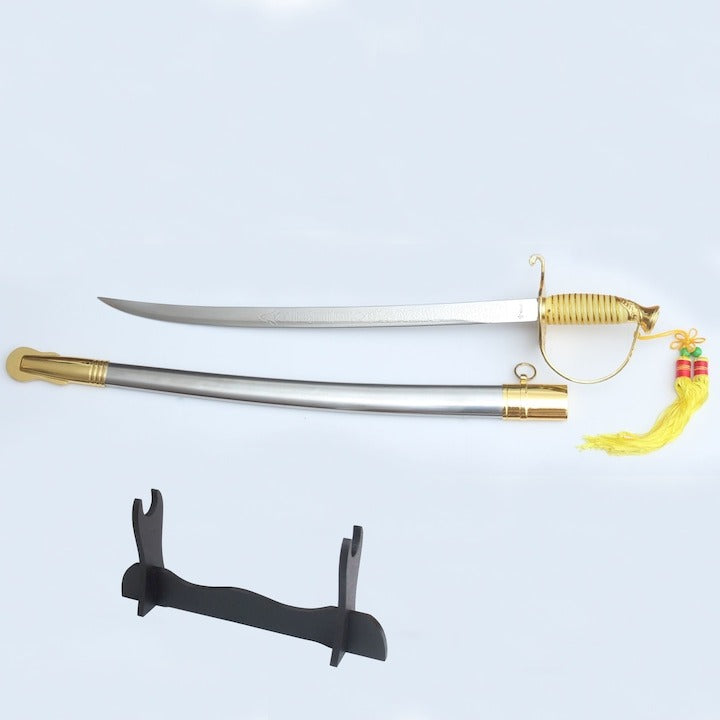 Sabie tip Muschetar cu suport de lemn ,otel inox, 58 cm , 510 g