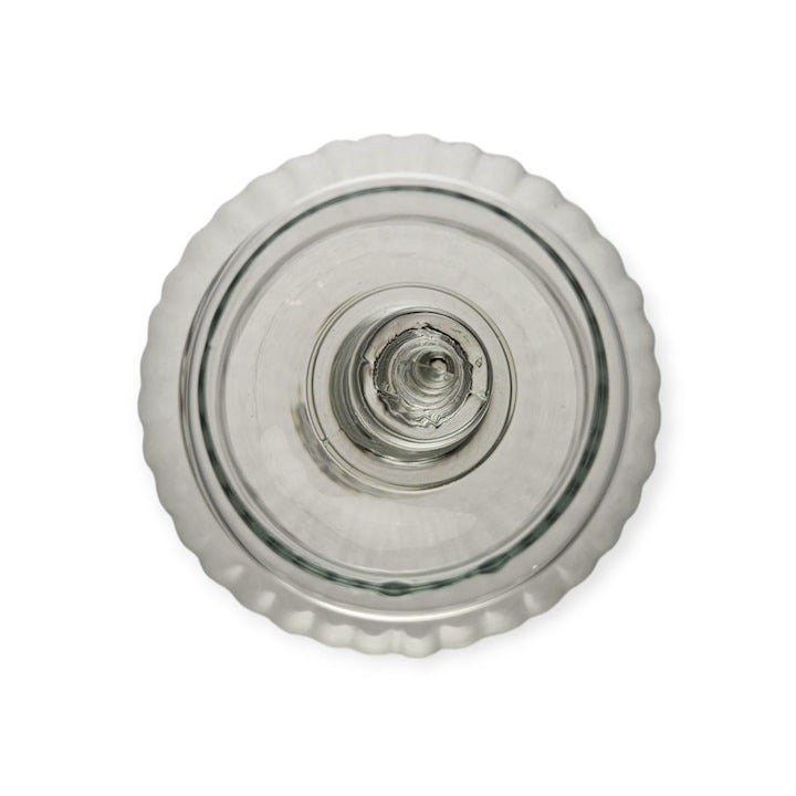 Bomboniera Maria din Sticla Transparenta, cu model, 31 cm